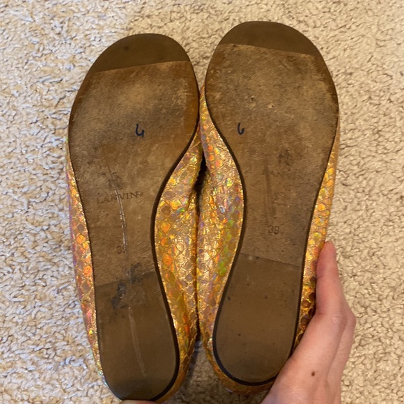 Beautiful peach iridescent Lanvin ballet flats - Picture 4 of 6